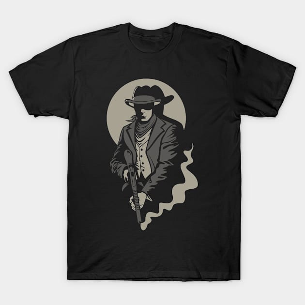 Western gun shooter T-Shirt by Teefold